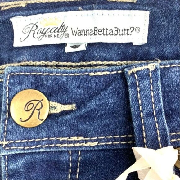 Royalty Women's Slim Fit Ankle Stretch Rips Jeans Medium Wash Blue Size 6 - Picture 6 of 13